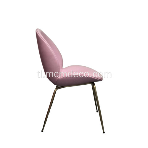 Gold Gubi Beetle Fabric Dining Chair